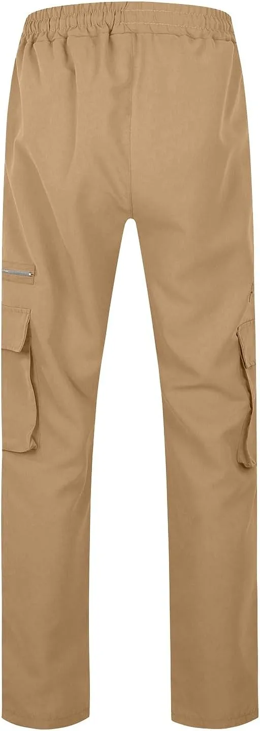 ADHOWBEW Cargos Pants Men Waterproof Pockets Workout Construction Hiking Big and Tall Joggers