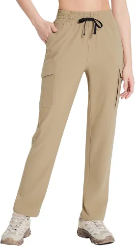 baleaf Women's Hiking Pants Cargo Quick Dry Pants Water Resistant Loose Lightweight Travel Fishing Outdoor UPF50 