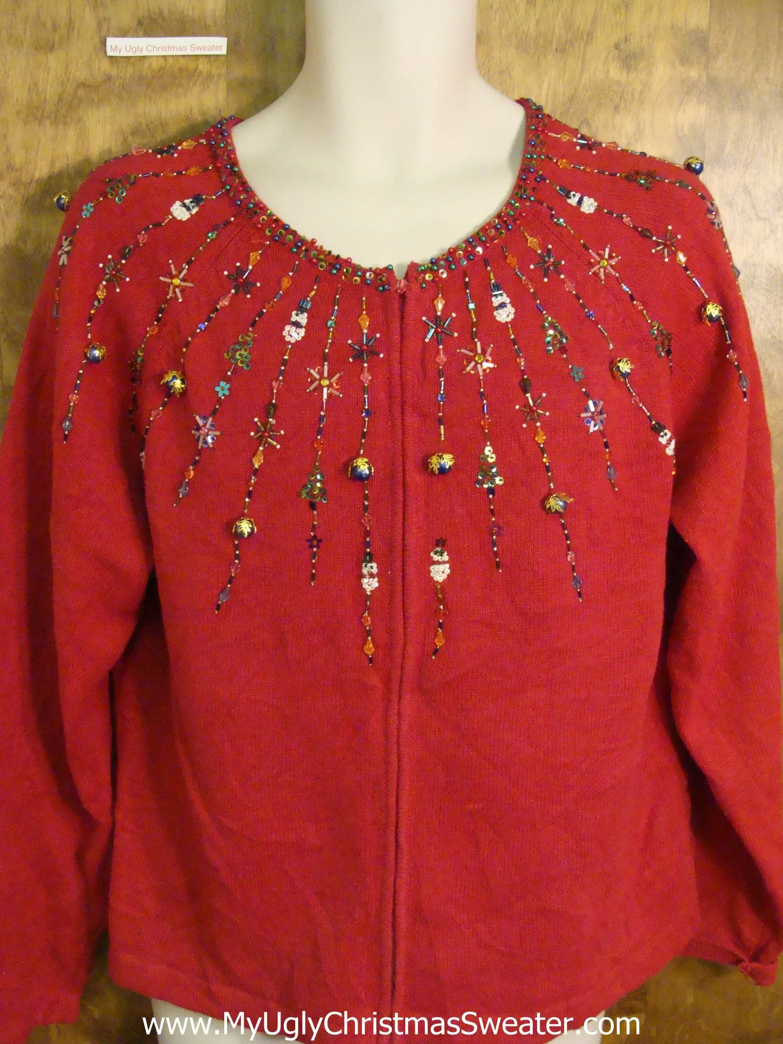 Bling Neckline Cheap Cute Xmas Sweater