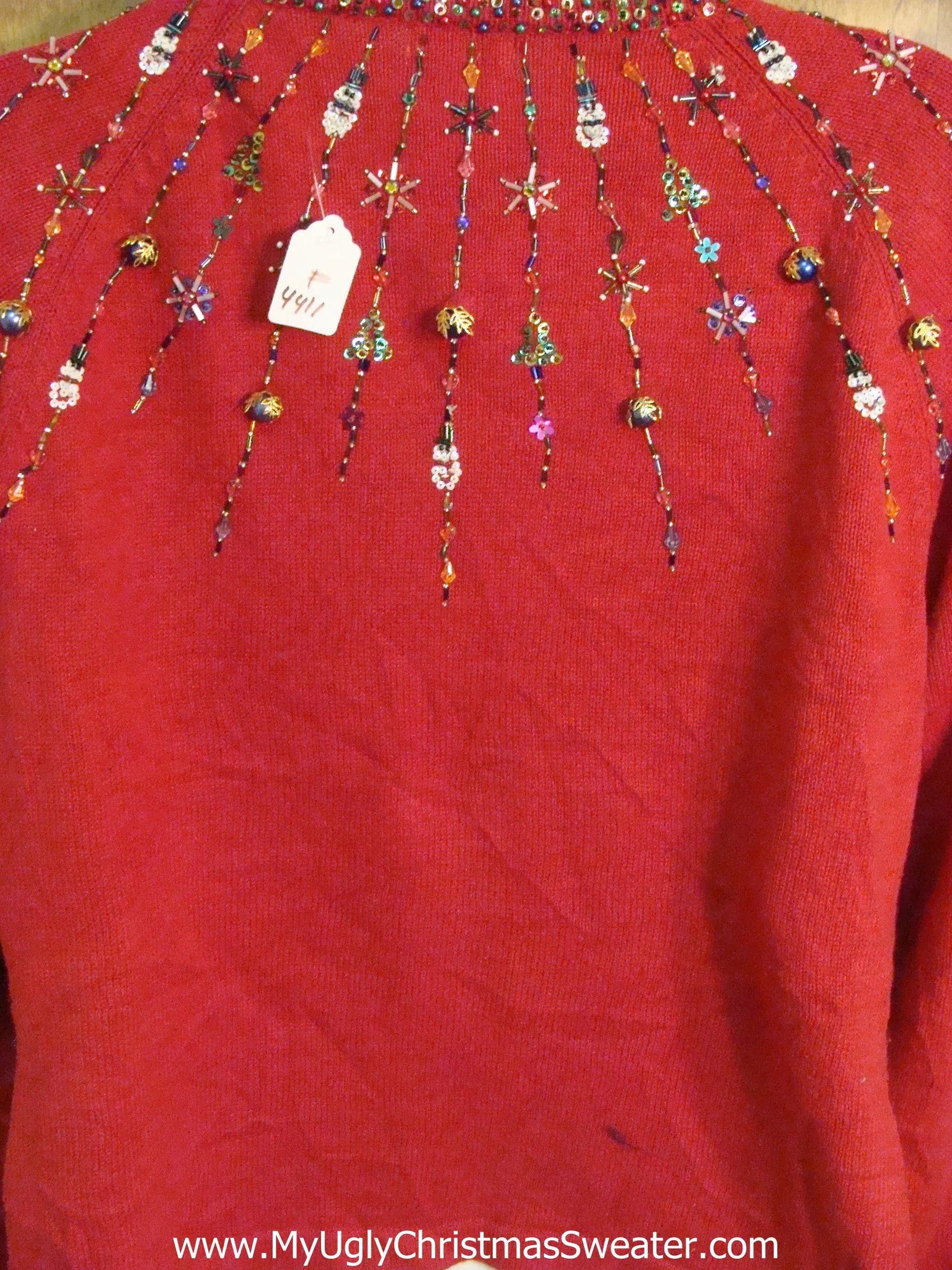 Bling Neckline Cheap Cute Xmas Sweater