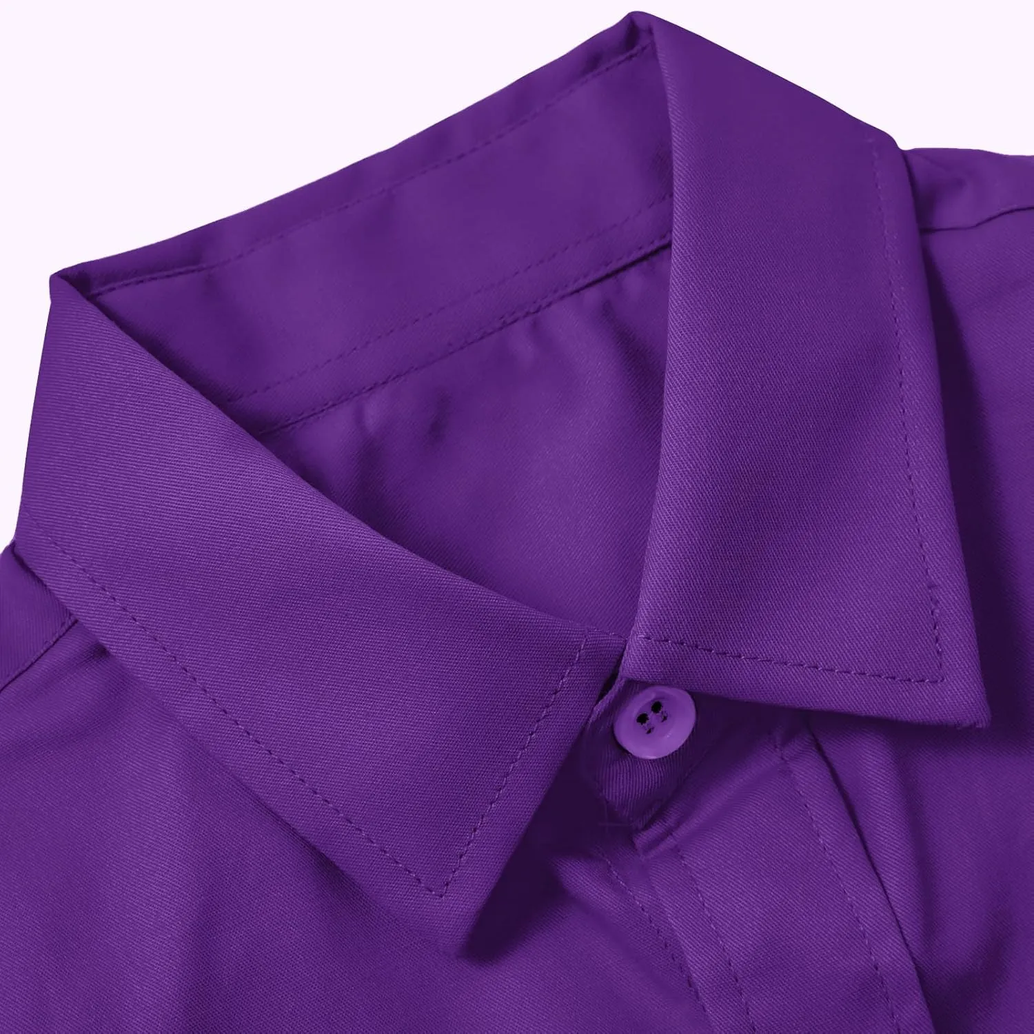 Boys' Button Down Dress Shirts Kids Long Sleeve Solid Collared Uniform Shirt for Toddler Boy (Size 2T-20)