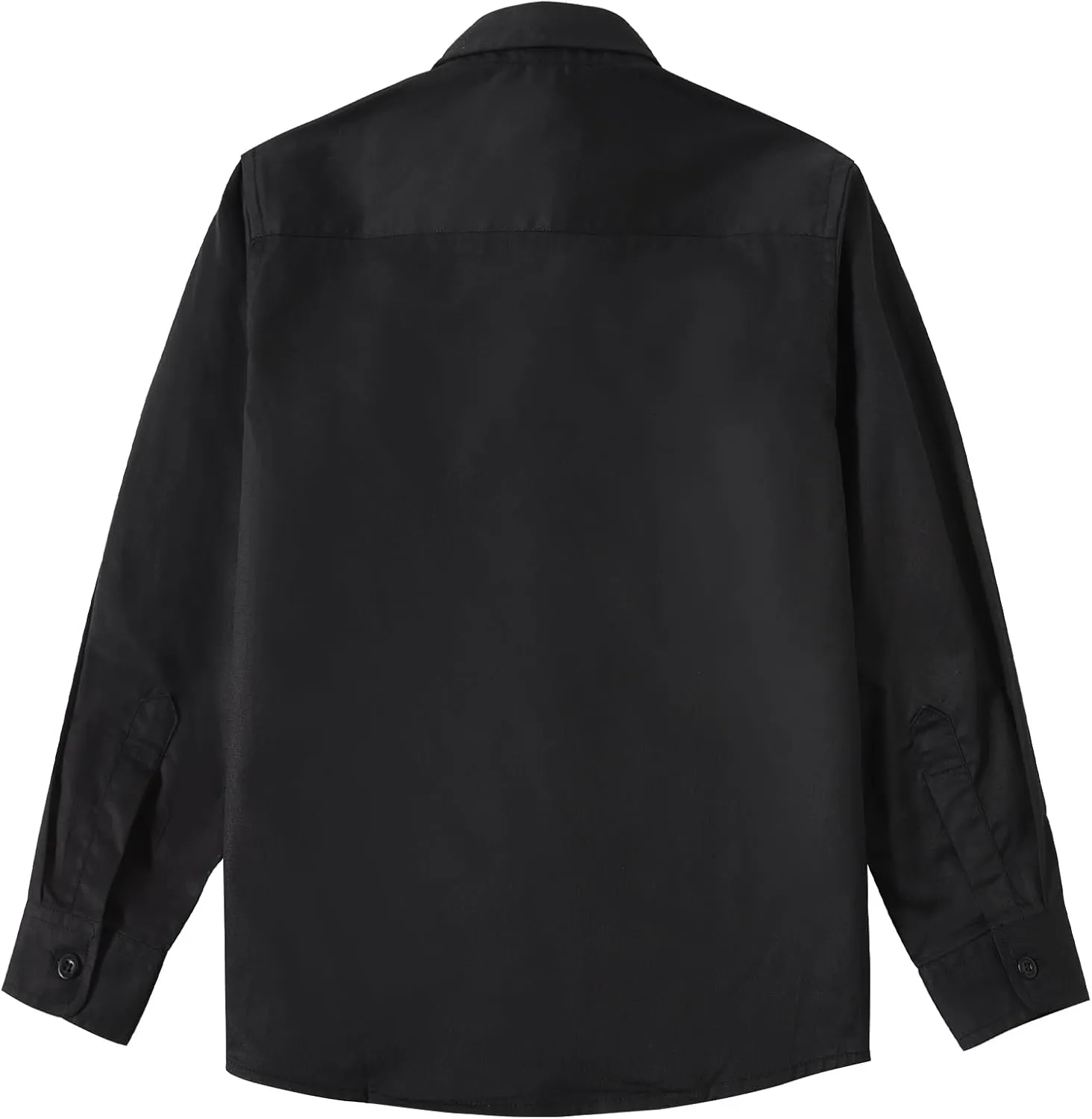 Boys' Button Down Dress Shirts Kids Long Sleeve Solid Collared Uniform Shirt for Toddler Boy (Size 2T-20)