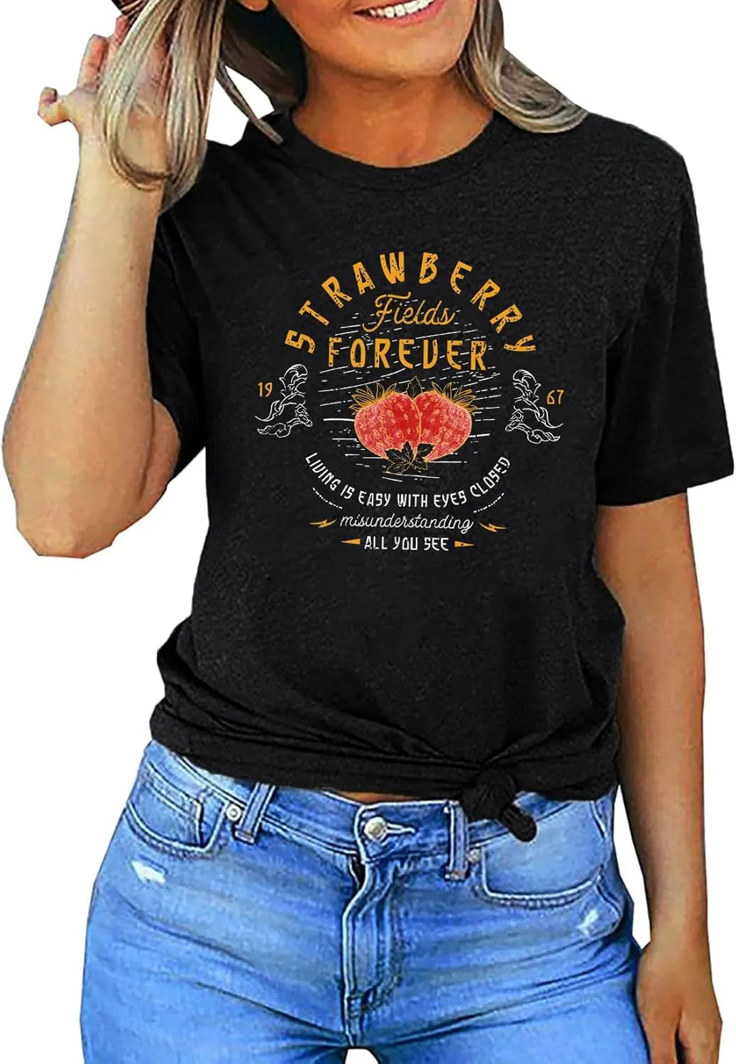Cash Graphic Shirt Tees Women Vintage Country Music T-Shirt Casual Band Music Lovers Top Tee