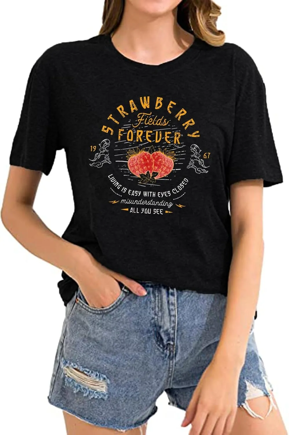 Cash Graphic Shirt Tees Women Vintage Country Music T-Shirt Casual Band Music Lovers Top Tee