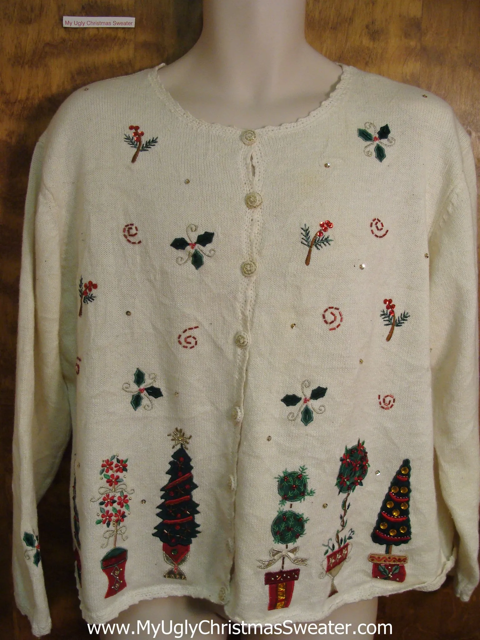 Christmas Greenery Bad Christmas Sweater