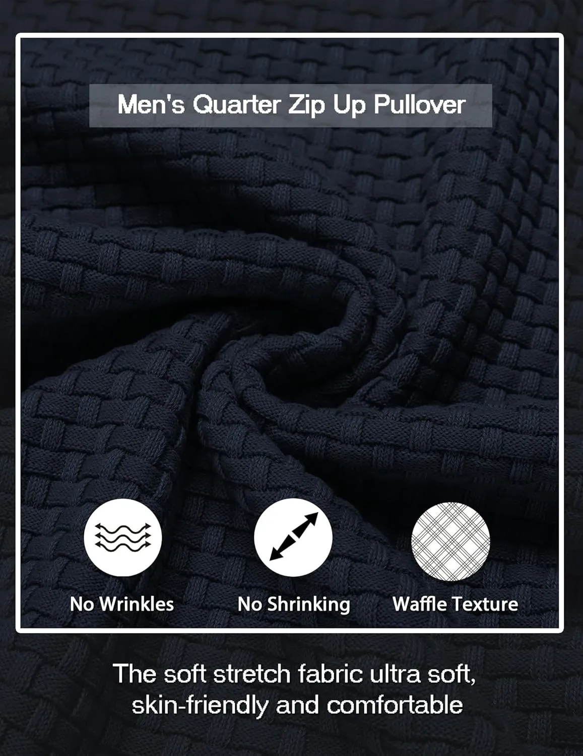 COOFANDY Men Dress Crewneck Sweater Pullover Knit Long Sleeve Casual Slim Fit Sweater