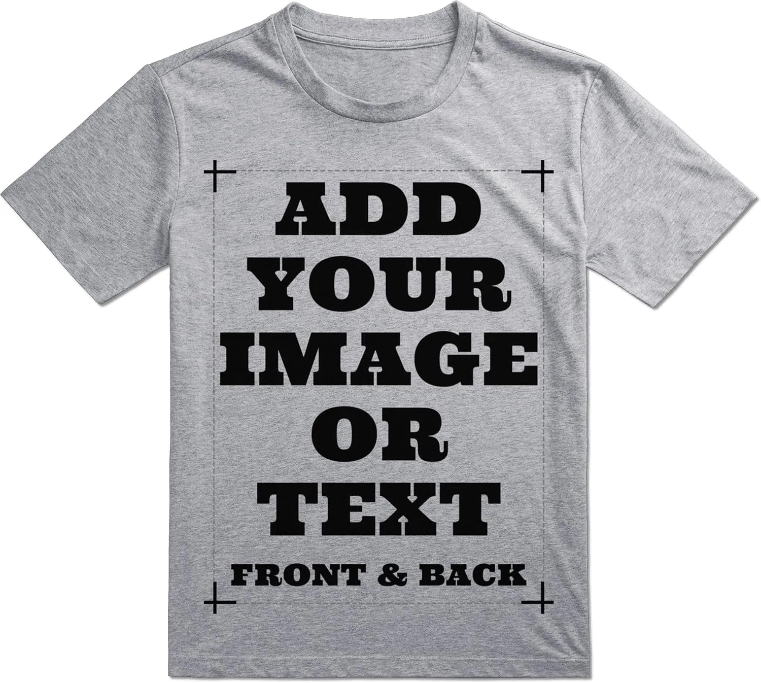 Custom Shirts for Men & Women, Customized Personalized Tshirts, Design Your Own Shirts Front & Back
