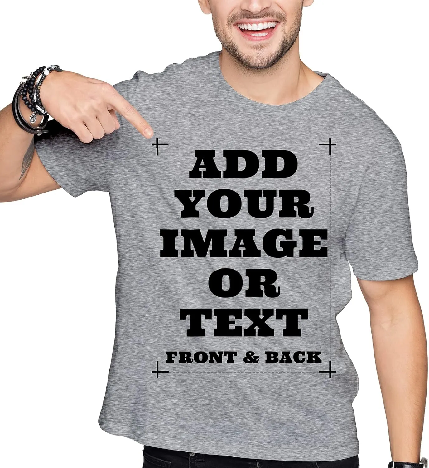 Custom Shirts for Men & Women, Customized Personalized Tshirts, Design Your Own Shirts Front & Back