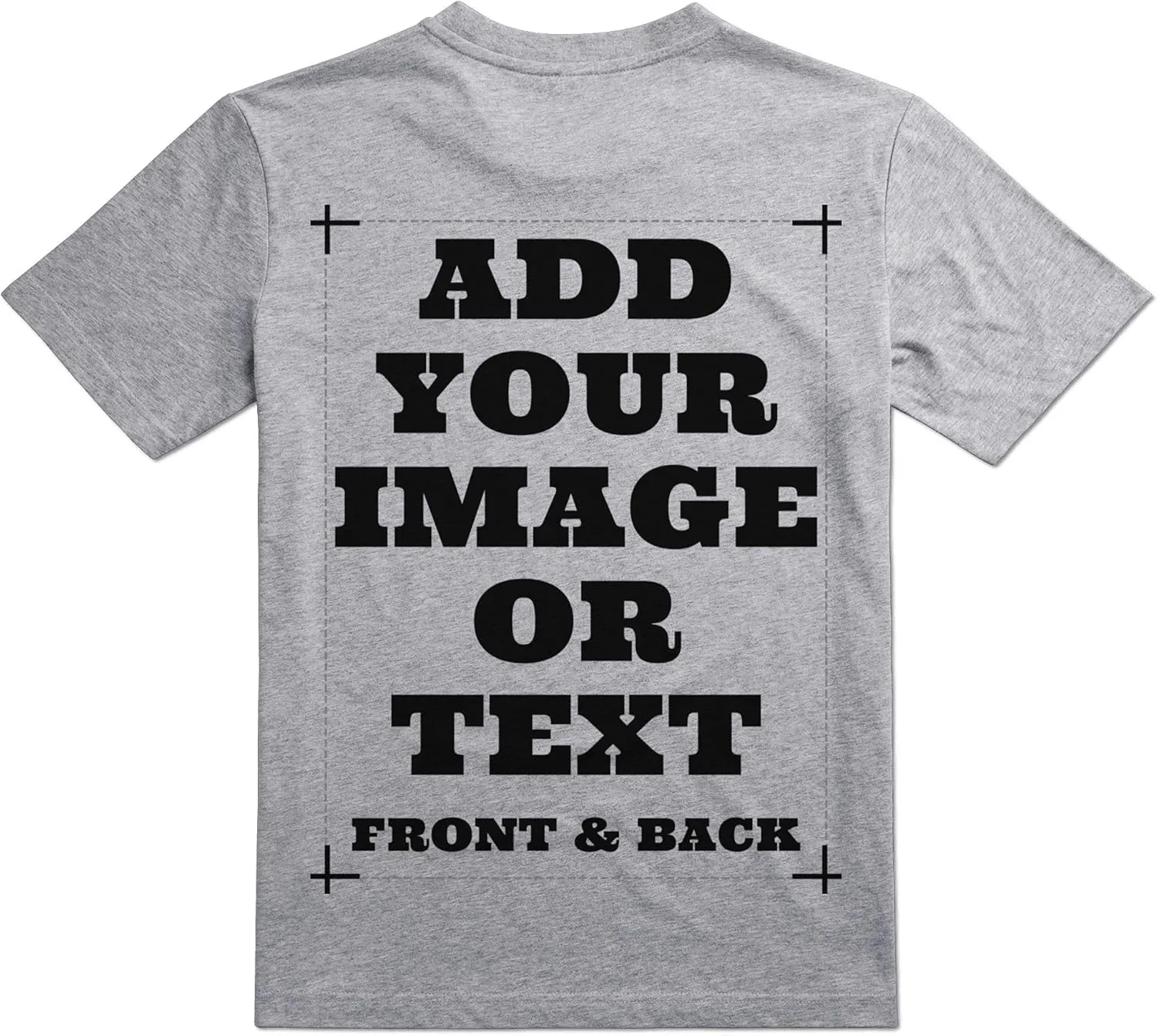 Custom Shirts for Men & Women, Customized Personalized Tshirts, Design Your Own Shirts Front & Back