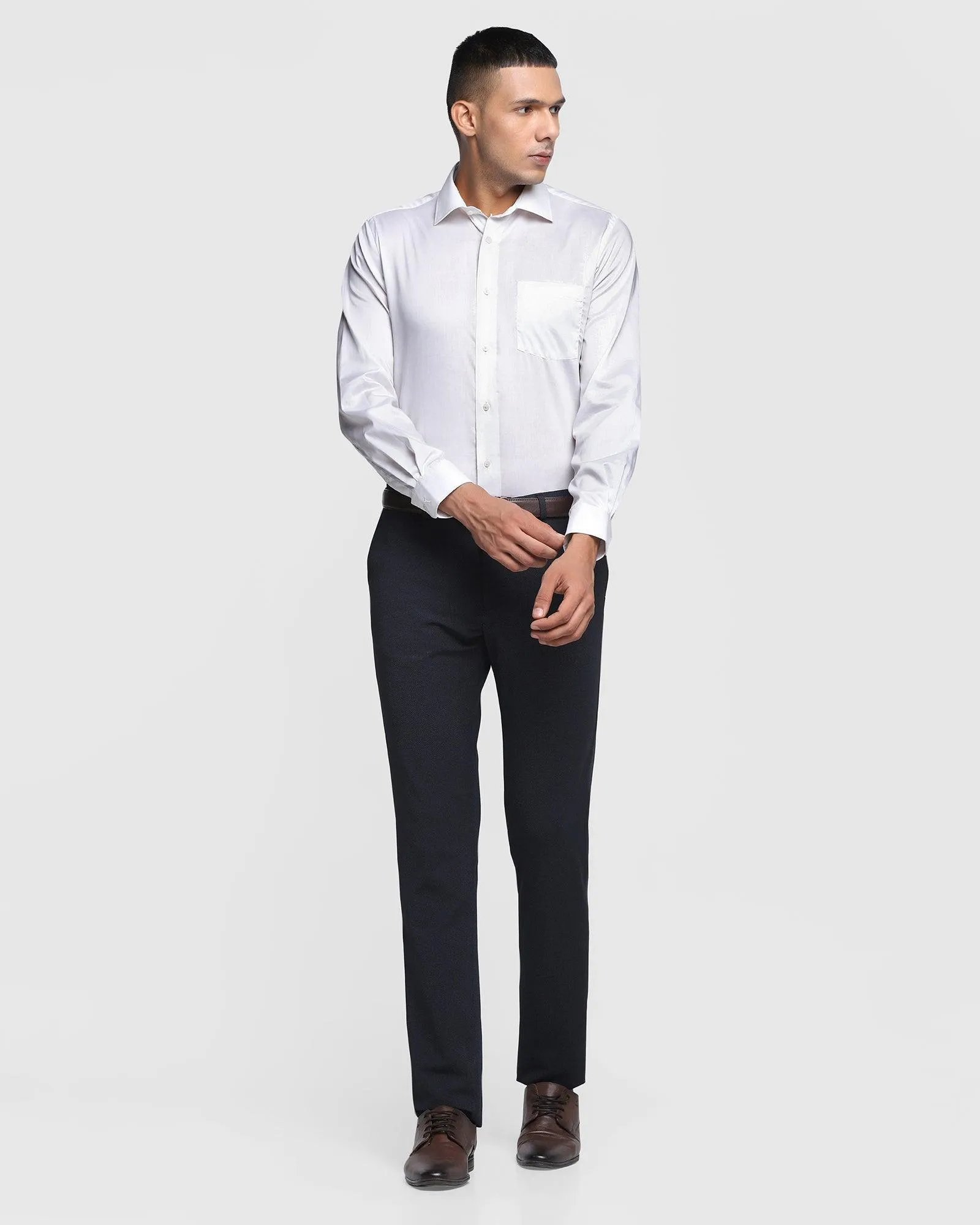 Formal White Solid Shirt - Dawn