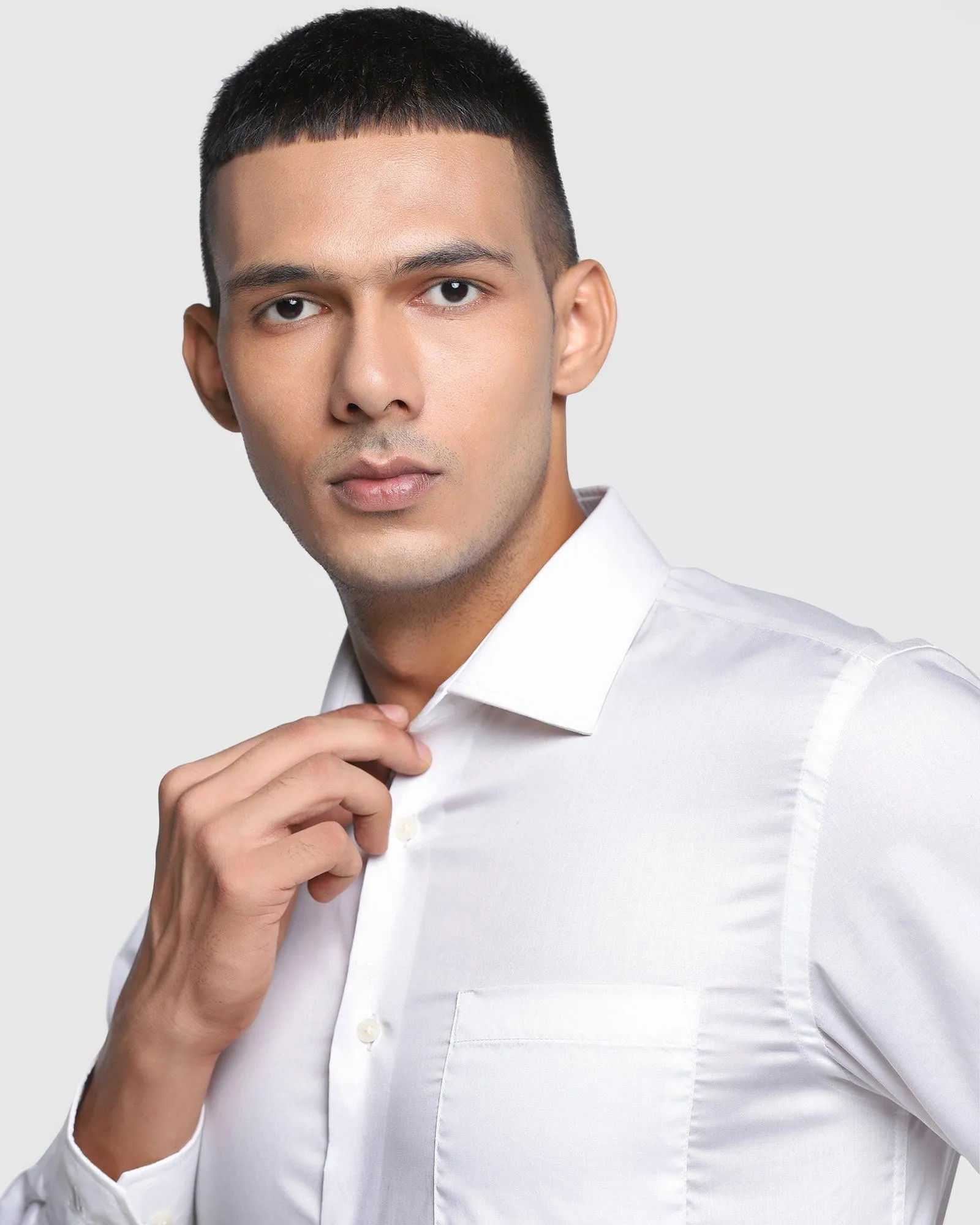 Formal White Solid Shirt - Dawn