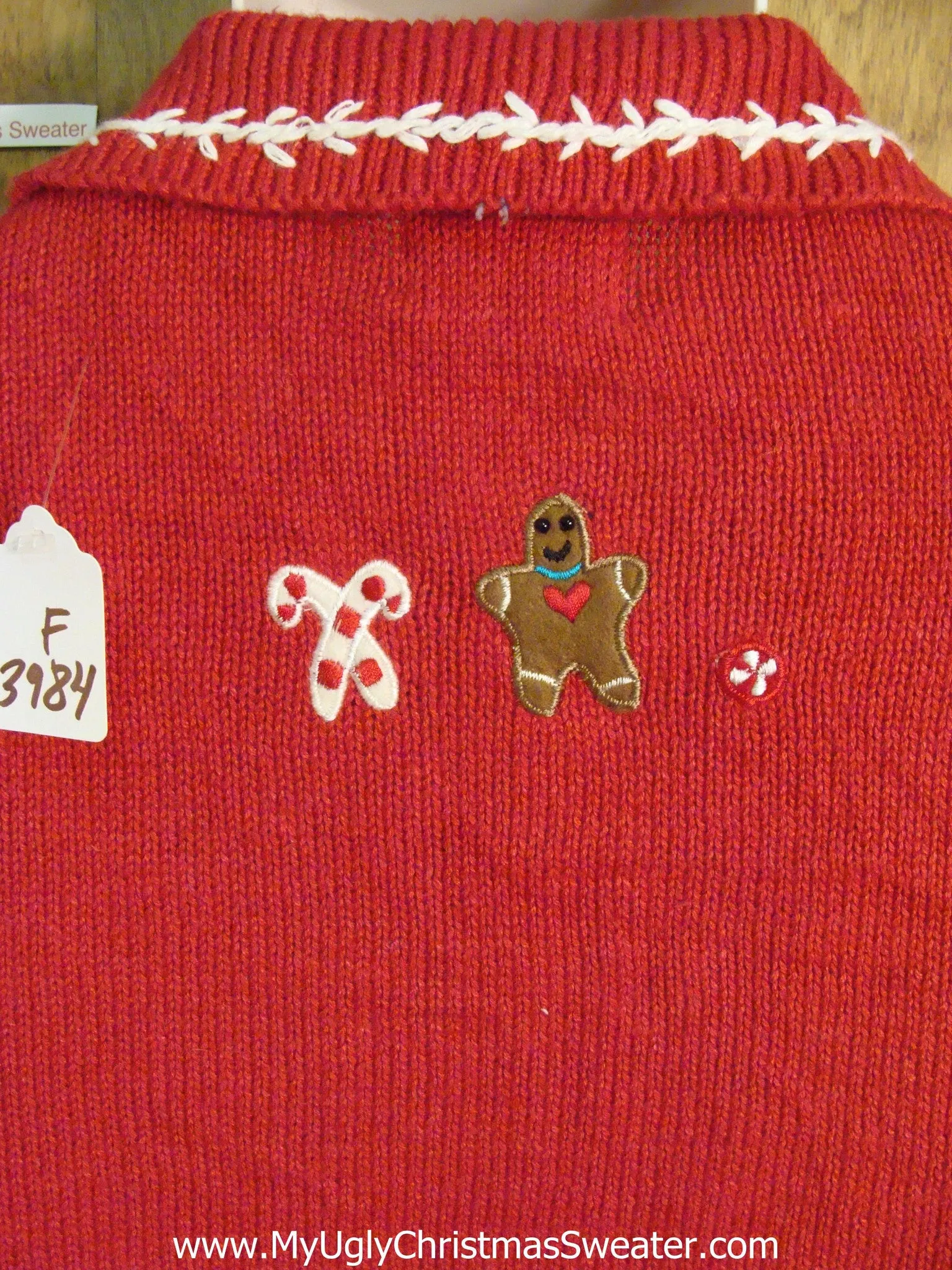 Holiday Sweater with Gingerbread Men and Candycanes