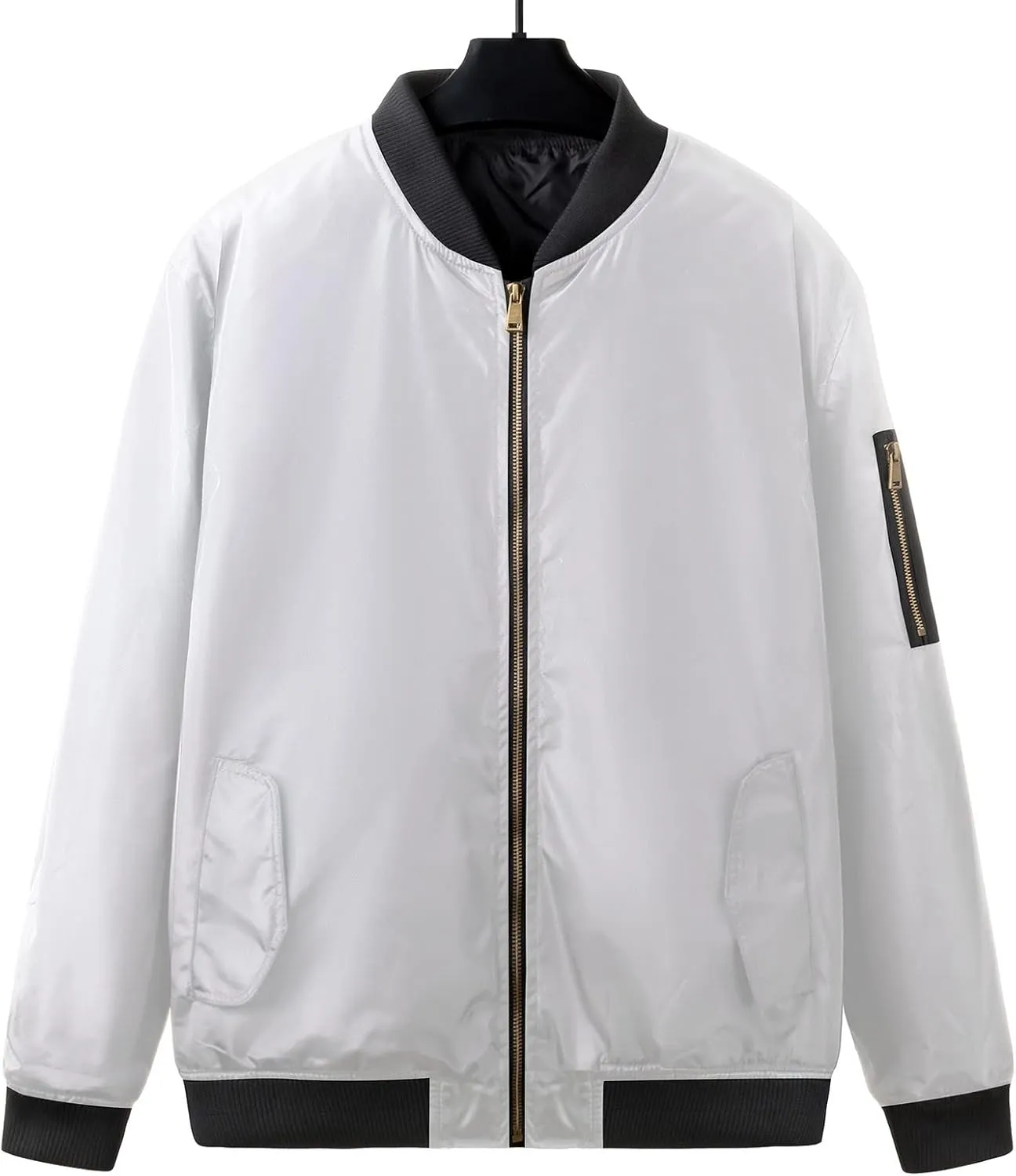 Jackets for Men, Men's Lightweight Bomber Jacket Outdoor Windproof Windbreaker Varsity Jacket Softshell Coat Outwear
