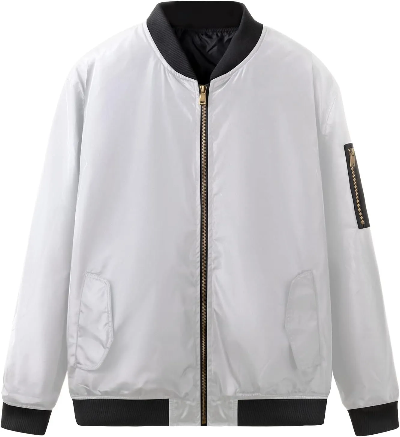 Jackets for Men, Men's Lightweight Bomber Jacket Outdoor Windproof Windbreaker Varsity Jacket Softshell Coat Outwear