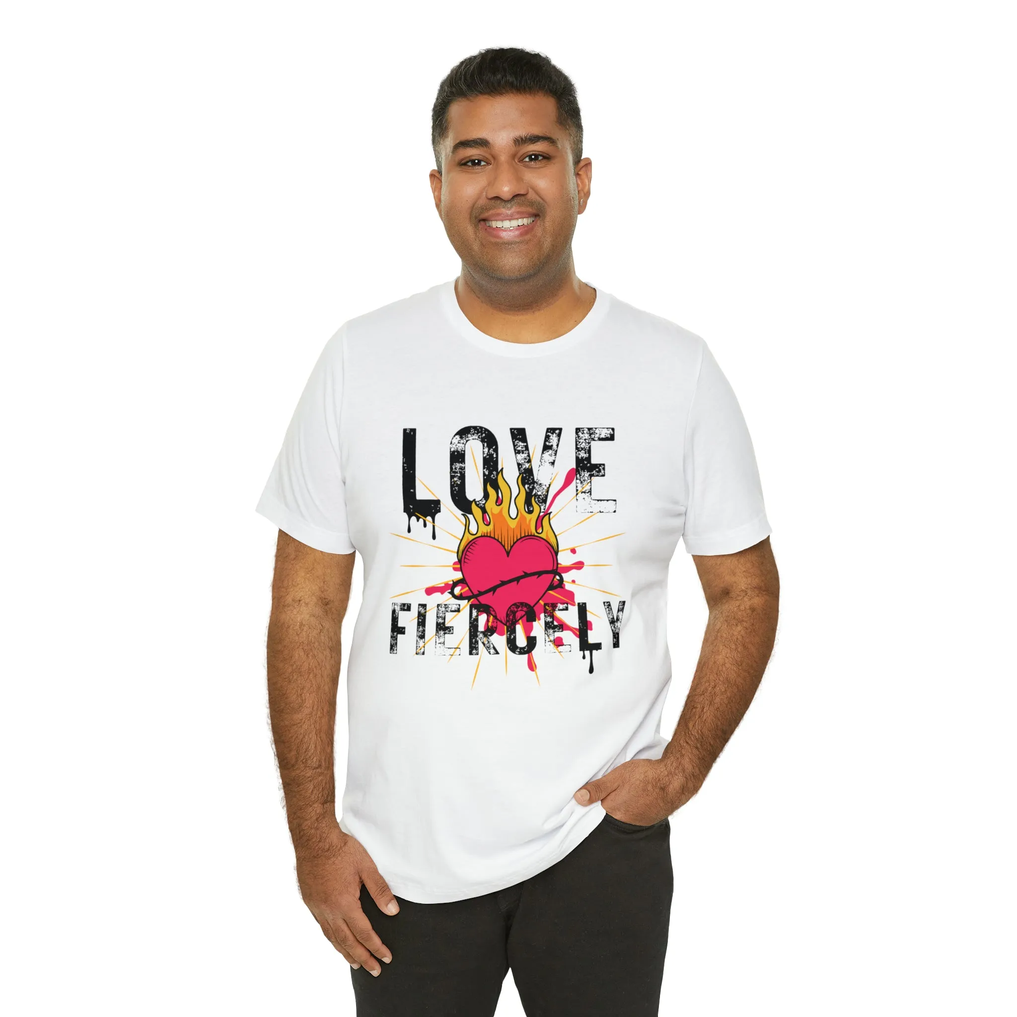 Love Fiercely Unisex Jersey Short Sleeve Tee