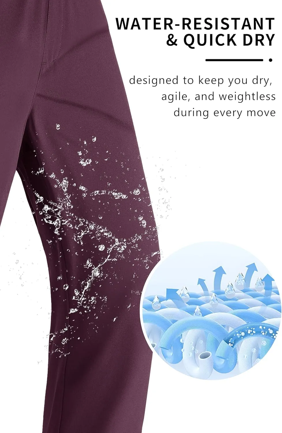 MAGNIVIT Mens Sweatpants with Zipper Pocket Lightweight Quick Dry Athletic Pants Elastic Waist Casual Jogger Gym Hiking Pant