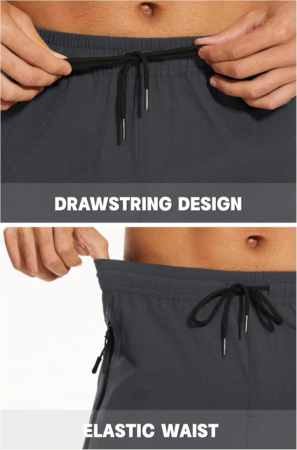 MAGNIVIT Mens Sweatpants with Zipper Pocket Lightweight Quick Dry Athletic Pants Elastic Waist Casual Jogger Gym Hiking Pant