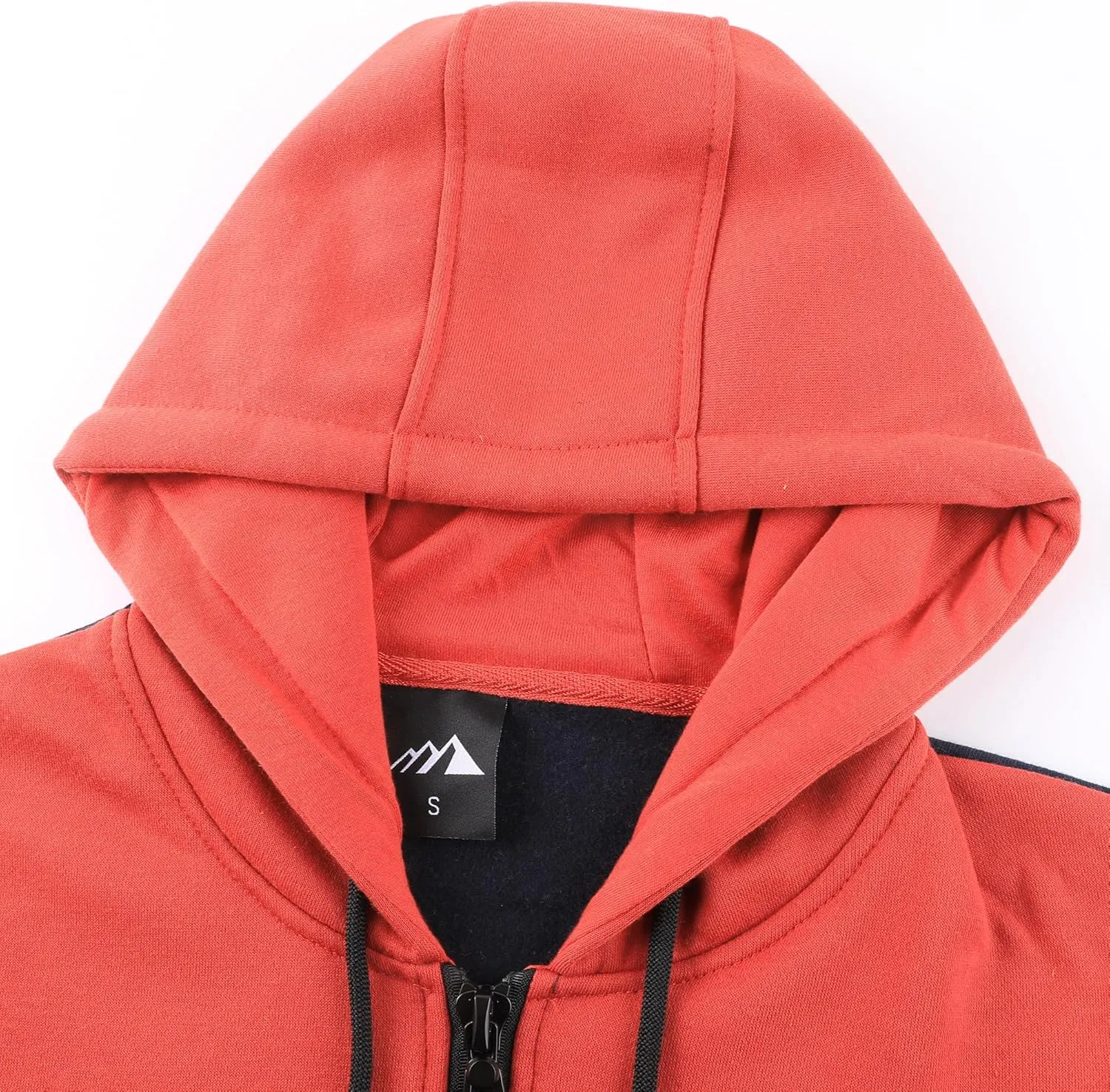 Men's Full Zip Fleece Hoodie zippered Color Block hooded slim Fit Long Sleeve Lightweight Sweatshirt