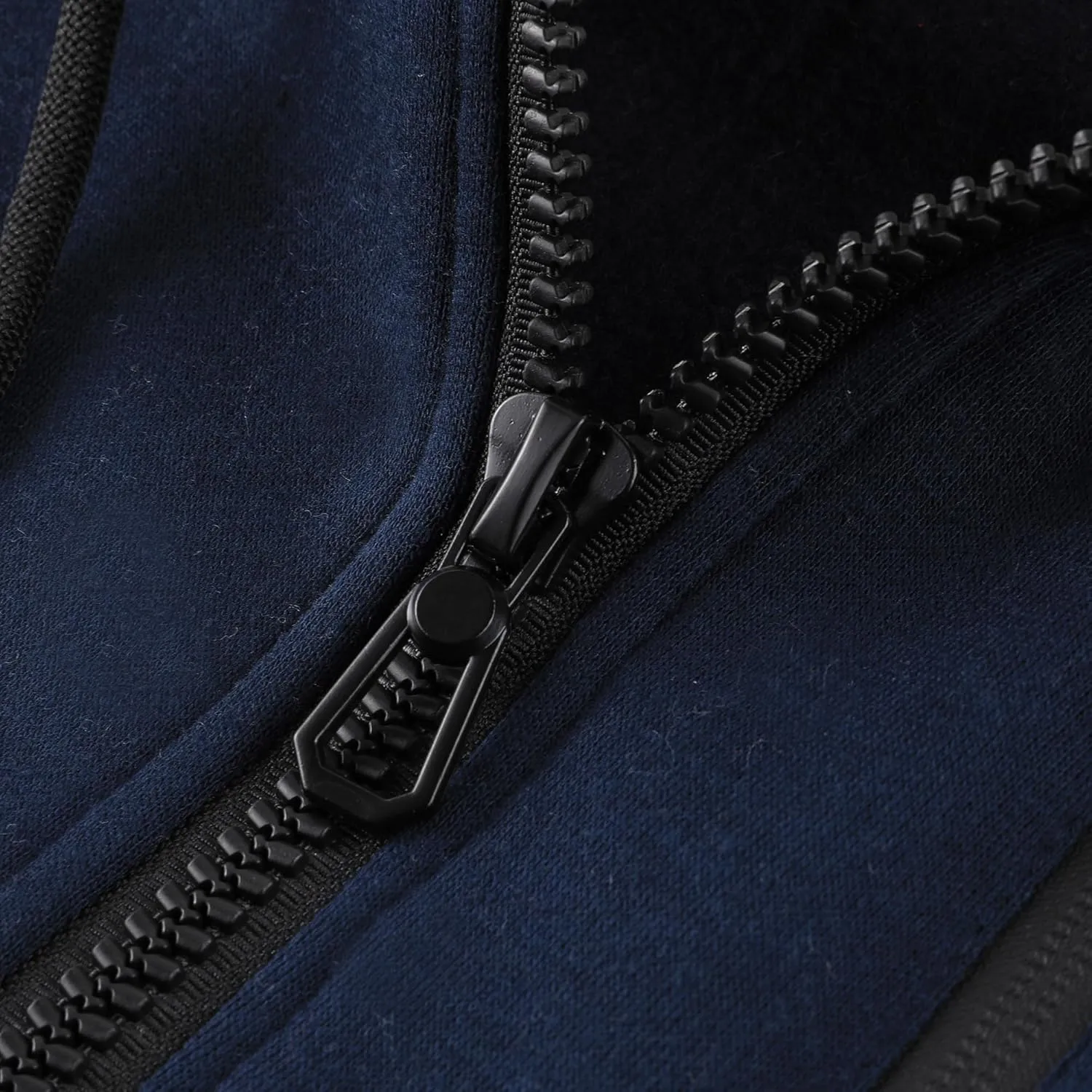 Men's Full Zip Fleece Hoodie zippered Color Block hooded slim Fit Long Sleeve Lightweight Sweatshirt