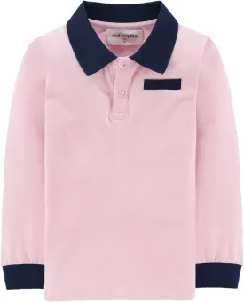 Mud Kingdom Boys Long Sleeve Pique Polo Shirt School Uniform