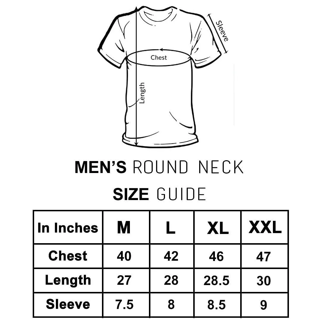 Nutcase Designer Round Neck Men's T-Shirt Wrinkle-Free Poly Cotton Tees - King