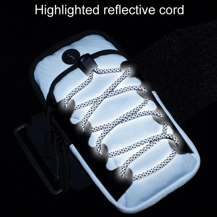 Outdoor Sports Reflective Cell Phone Arm Bag Fitness Portable Mobile Phone Pack(Gray)