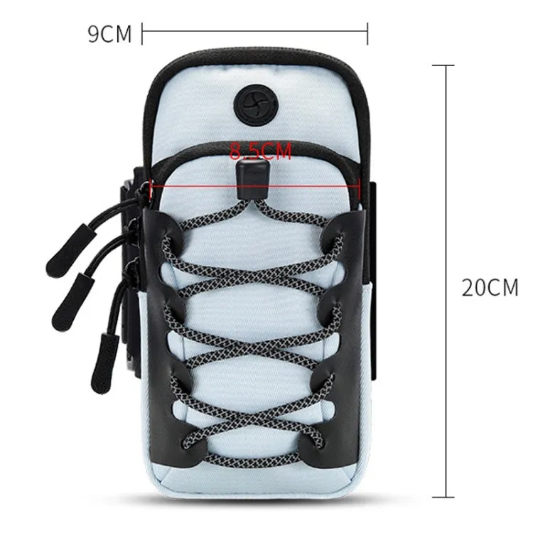 Outdoor Sports Reflective Cell Phone Arm Bag Fitness Portable Mobile Phone Pack(Gray)
