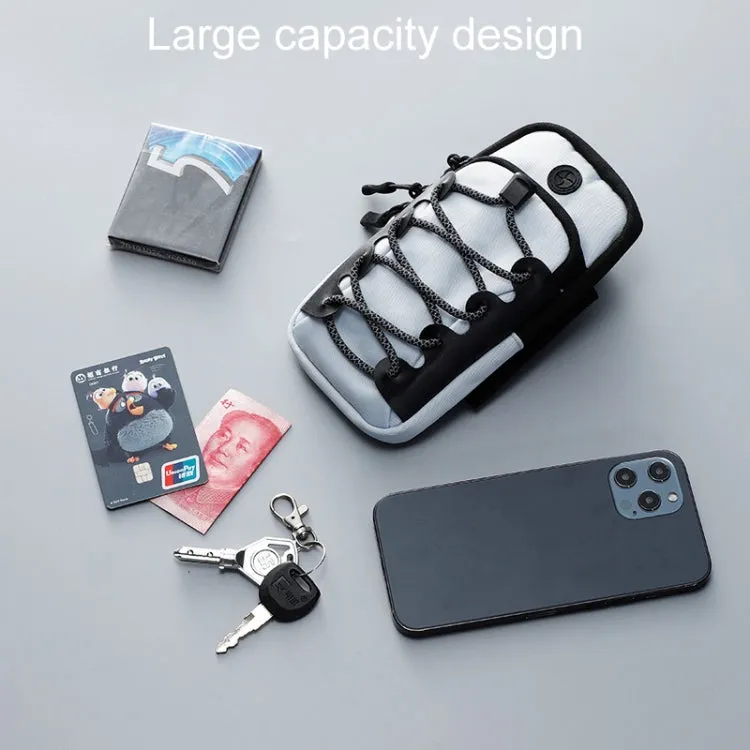 Outdoor Sports Reflective Cell Phone Arm Bag Fitness Portable Mobile Phone Pack(Gray)