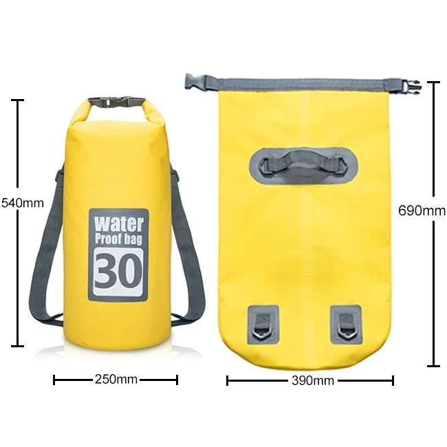 Outdoor Waterproof Dry Dual Shoulder Strap Bag Dry Sack, Capacity: 30L (Orange)