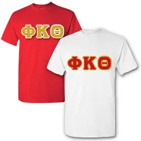 Phi Kappa Theta Lettered T-Shirt, 2-Pack Bundle Deal - TWILL