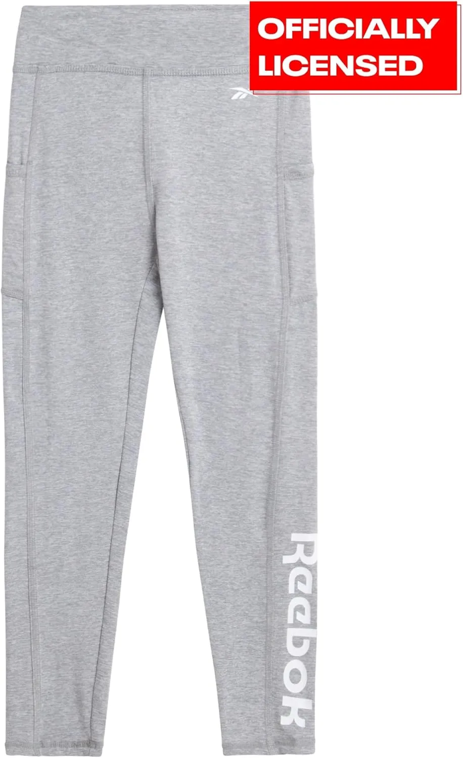 Reebok Girls' Leggings - 2 Pack Active Performance Sports Tights (Size: 7-16)