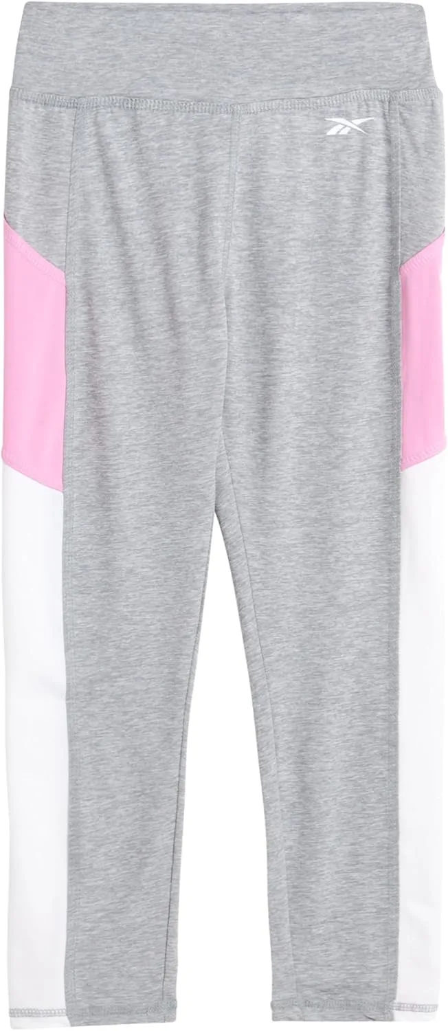 Reebok Girls' Leggings - 2 Pack Active Performance Sports Tights (Size: 7-16)