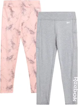Reebok Girls' Leggings - 2 Pack Active Performance Sports Tights (Size: 7-16)