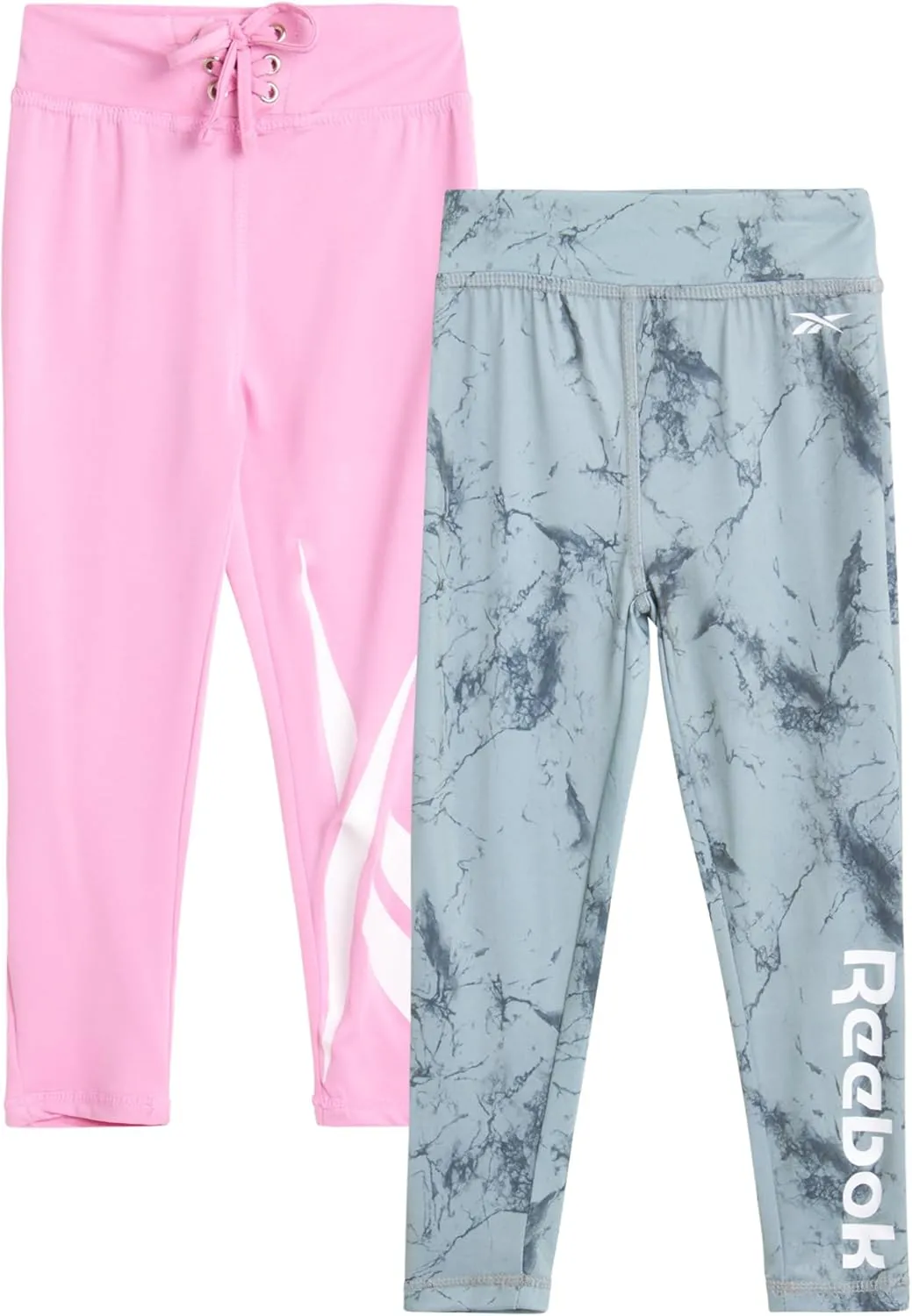 Reebok Girls' Leggings - 2 Pack Active Performance Sports Tights (Size: 7-16)