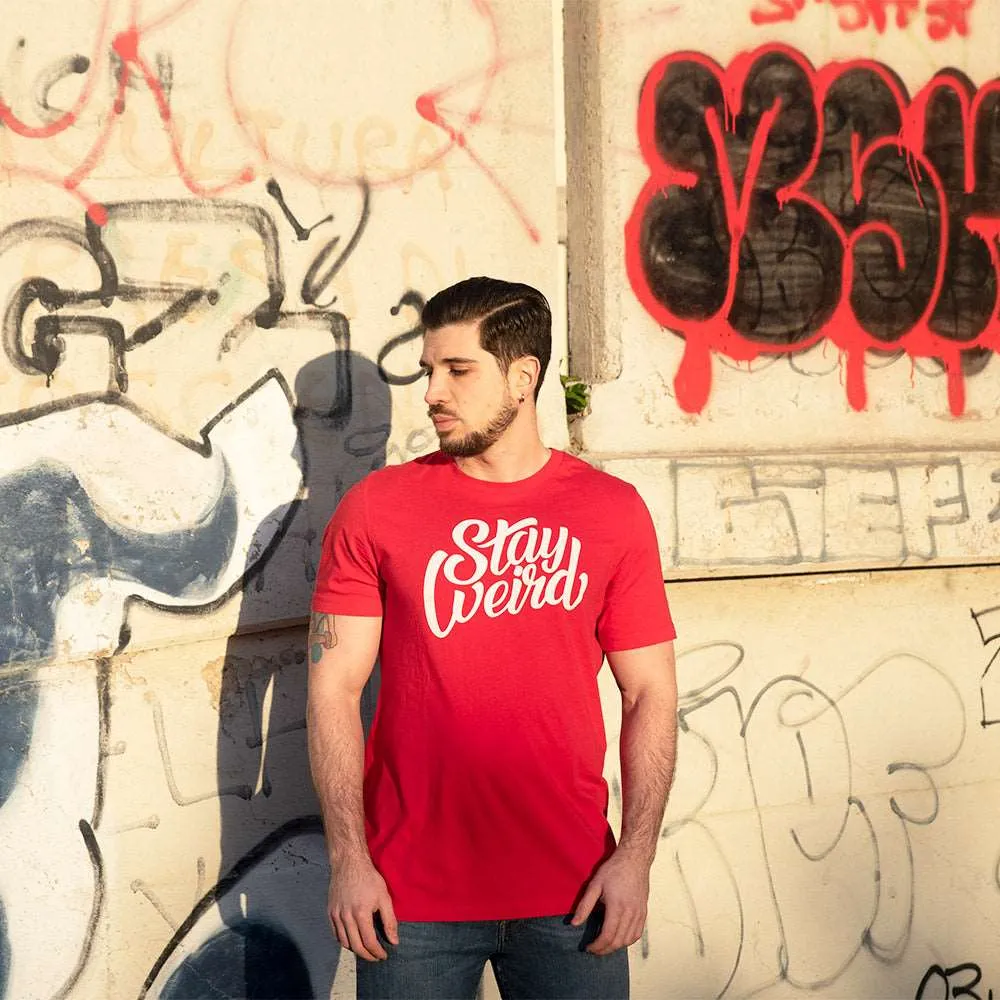 Stay Weird Tee | Red