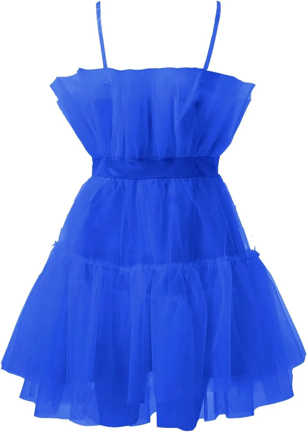 Tulle Dress Women Short Puffy Prom Dress Strapless Mesh Birthday Fairy Dresses Ruffle Dress for Women Color