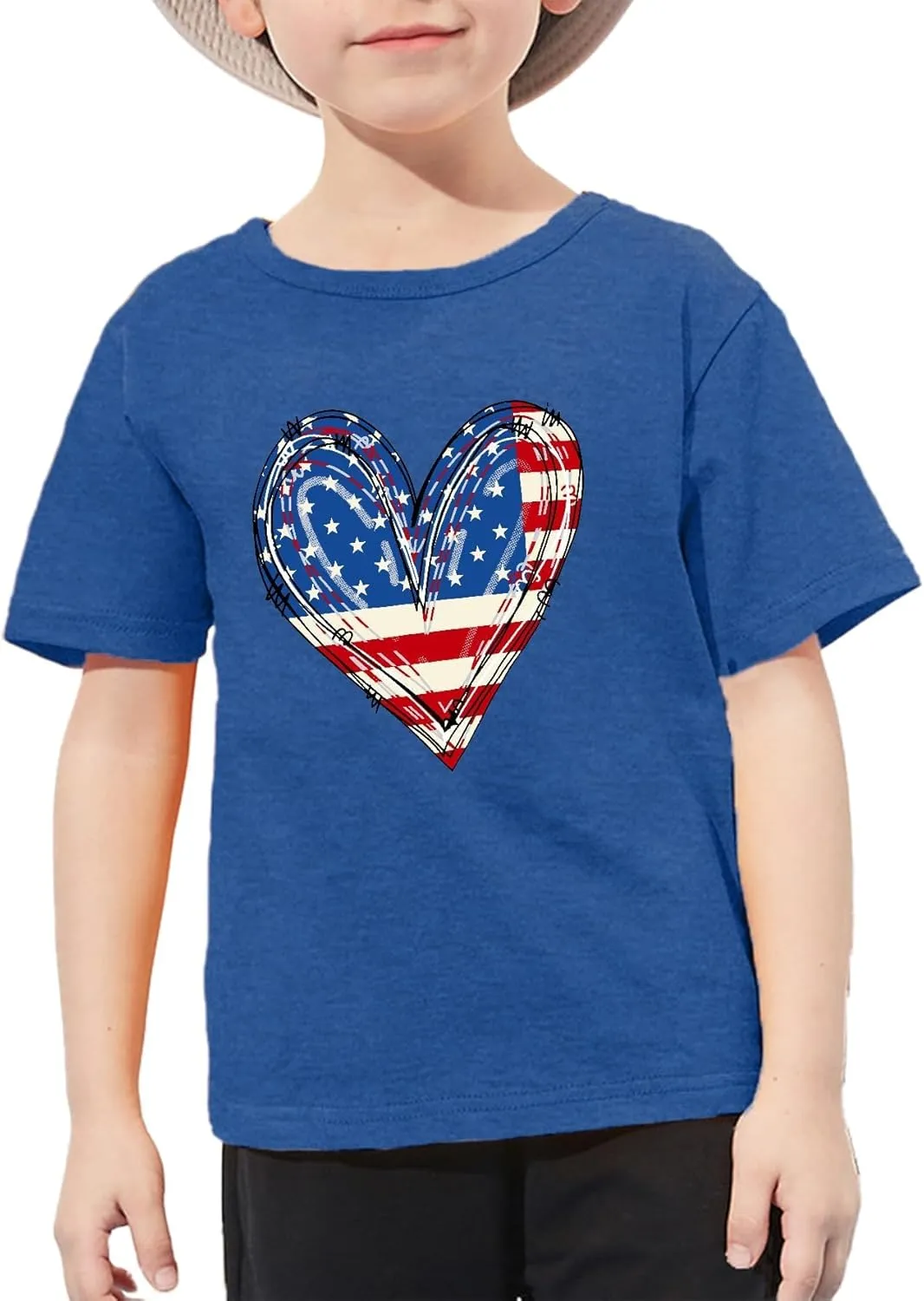 USA Shirt Toddler Boys Girls American Flag Tshirt 4th of July Shirt Kids Patriotic Tee Tops