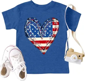 USA Shirt Toddler Boys Girls American Flag Tshirt 4th of July Shirt Kids Patriotic Tee Tops