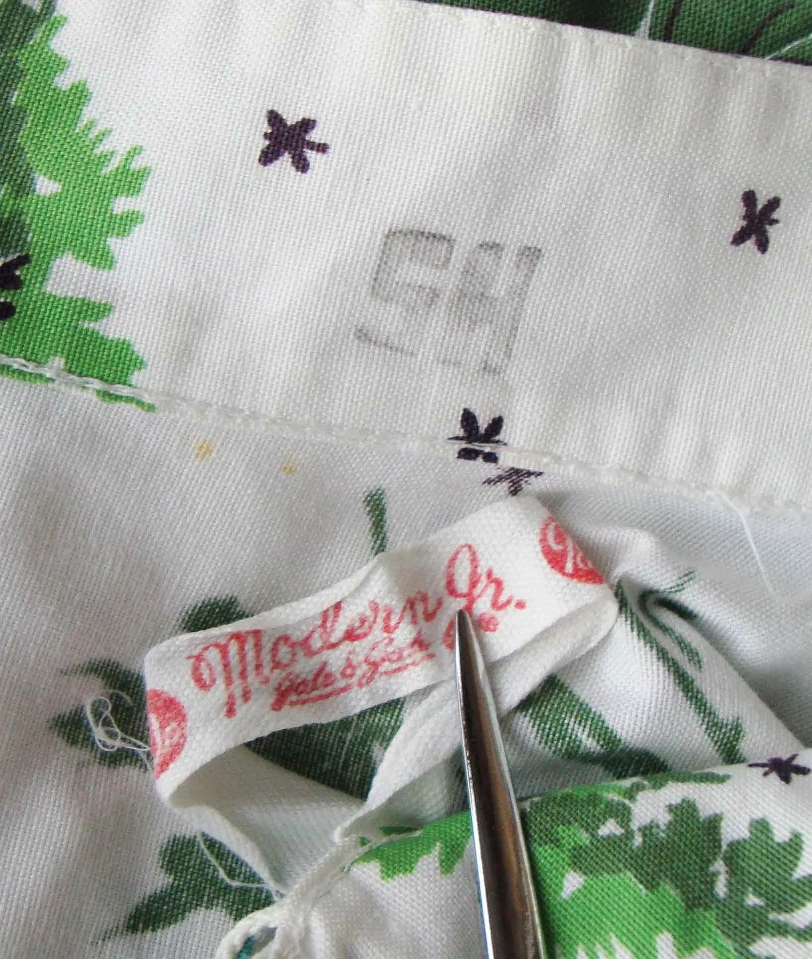 Vintage 50s Circle Skirt Blue Floral Quilted Cotton S XS