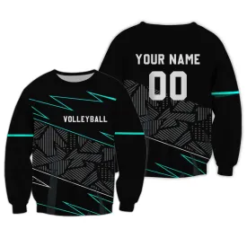 Volleyball Customized Name and Number Basic Unisex 3D Full Printed Sweatshirt Hoodie Christmas Shirt